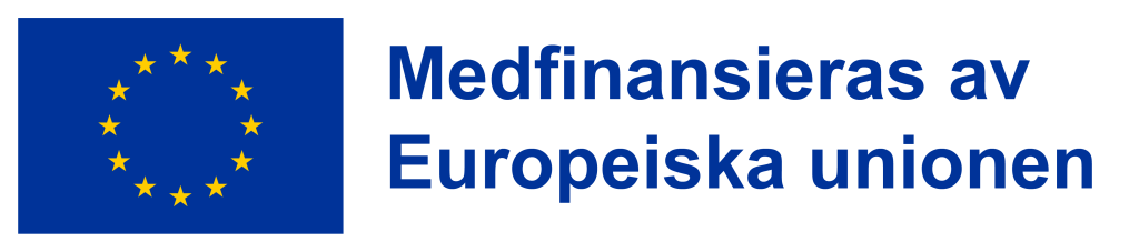 Logotyp med EU-flagga och texten "Medfinansieras av Europeiska unionen."