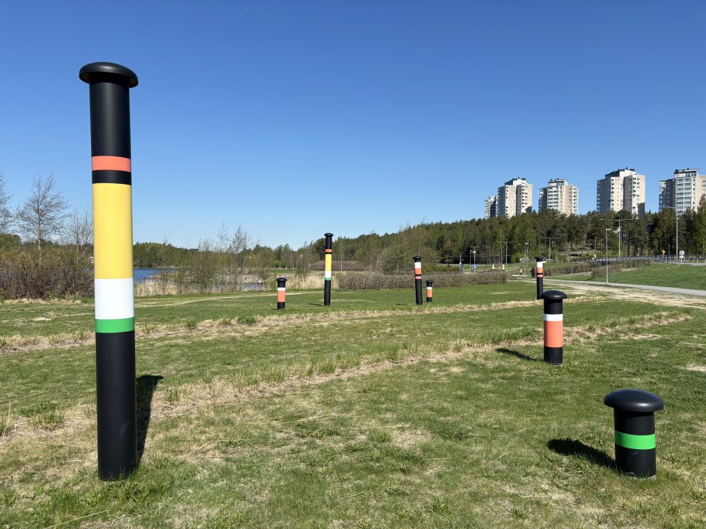 Foto. Dekorationer i Bohnsackparken.